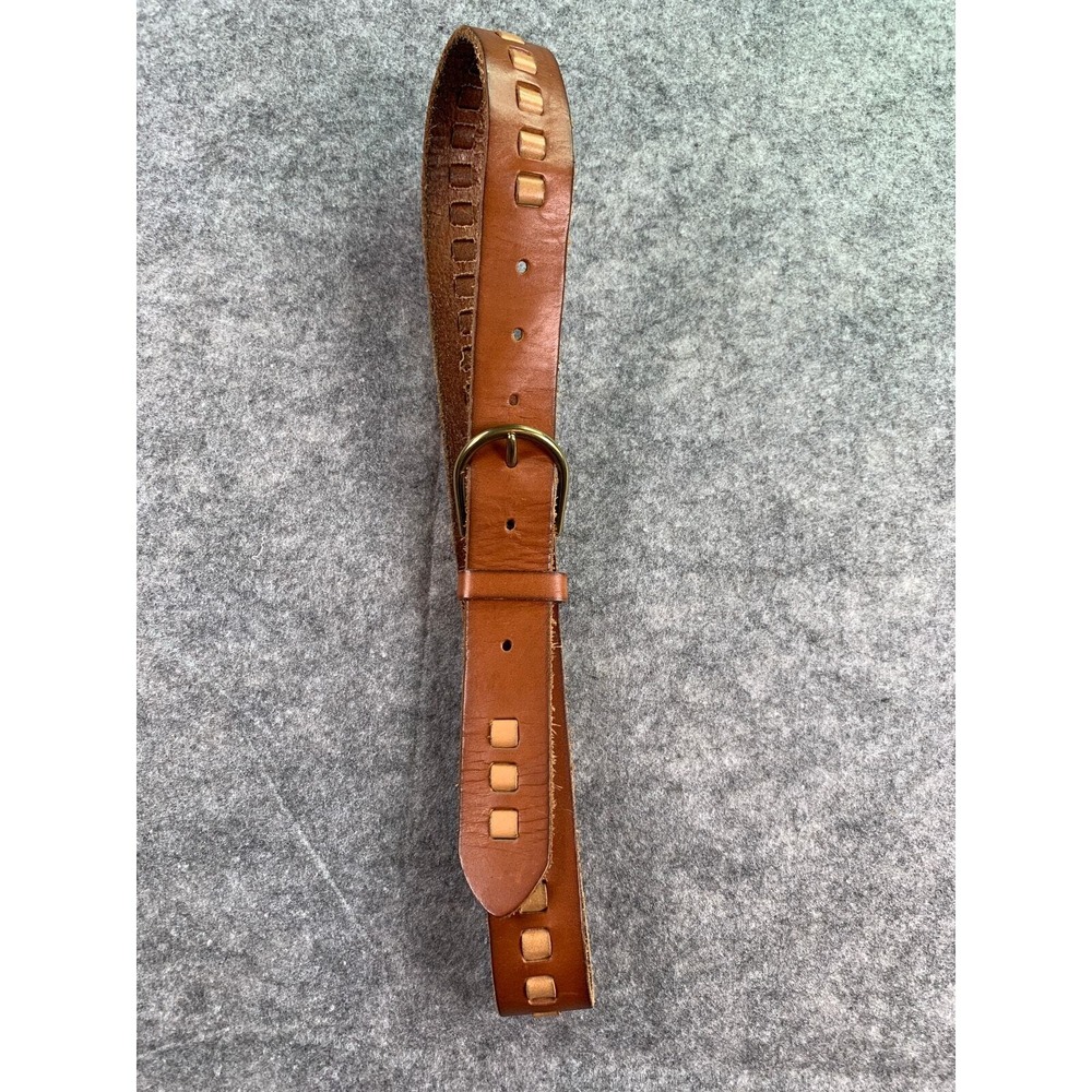J Crew Genuine Leather Brown /Tan Belt